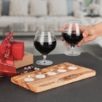 Teelichthalter-Tablett aus Olivenholz