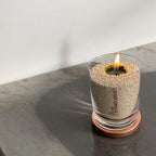 Unscented Powder Candle in Glass - Olive Green 160g