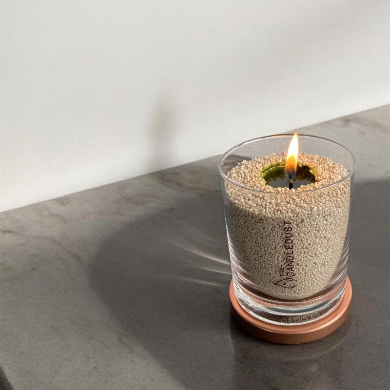 Unscented Powder Candle in Glass - Olive Green 160g