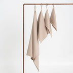 Organic Waffle Cotton Towel - Beige