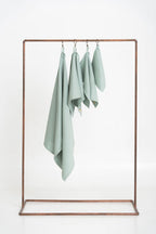 Organic Waffle Cotton Towel - Sage Green