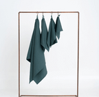 Waffel Baumwollhandtuch – Petrol